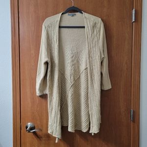 BOGO NY Collection Tan Knit Open-Front Cardigan Size XL